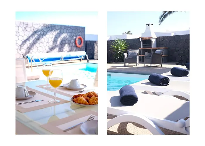 Blue Waves House - Heated Pool, Bbq And Bicycles By Lanzarote Semesterbostad